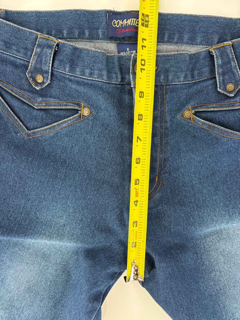 Stretch Denim Rodeo Cowgirl Western Jeans V-yoke Flare Ranch Girl Women Size 6 - Picture 13 of 13